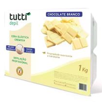 Cera Depilatória Elástica Chocolate Branco Tutti Depil 1kg