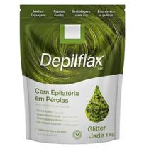 Cera Depilatória em Pérolas Glitter Jade Depilflax 1kg Cera Depilatória em Pérolas Glitter Jade Depilflax 1kg