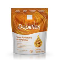 Cera Depilatória em Pétalas Glitter Gold Depilflax 1Kg Cera Depilatória em Pétalas Glitter Gold Depilflax 1Kg