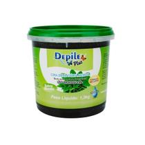 Cera depilatória extra menta 1,3 kg profissional hidrossolúvel - DEPILE PLUS