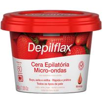 Cera Depilatoria Micro-ondas Morango Depilflax Buco Axila Virilha Todos os Tipos Pele Rapida 200g Cera Depilatoria Micro-ondas Morango Depilflax Buco Axila Virilha Todos os Tipos Pele Rapida 200g