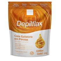 Cera Depilatória Pérola Glitter Gold Corporal Depilflax 1kg