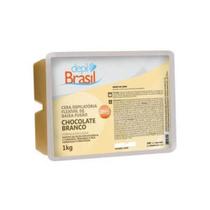 Cera Depilatória Quente Elástica 1Kg Chocolate Branco- Depil Brasil
