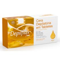 Cera Depilatoria Quente Em Tablet Natural 1kg Depilflax Para Depilação Espanhol