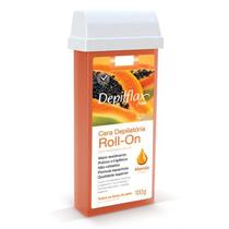 Cera Depilatória Roll-On Mamão 100g Depilflax Cera Depilatória Roll-On Mamão 100g Depilflax