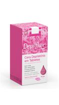 Cera Depilatoria Rosa Depilflax 250gr em tabletes para remoção de pelos