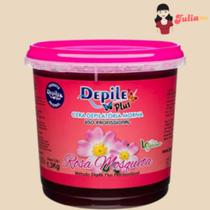 Cera Depilatória Rosa Mosqueta Depile Plus Profissional 1,3kg