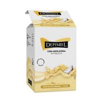 Cera Depilatória Tabletes Chocolate Branco Coco Depimiel 1kg