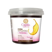 Cera Depilatória Tradicional Castilla Cosméticos 300g Quente, Natural, Hidrossolúvel e Eficiente