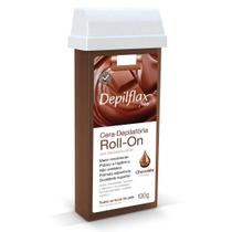 Cera Depilflax Chocolate Refil De Depilação Corporal Roll-On Fórmula Espanhola
