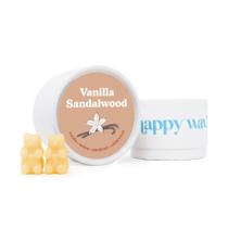 Cera derrete Happy Wax, baunilha, sândalo, perfume, urso de 120 ml