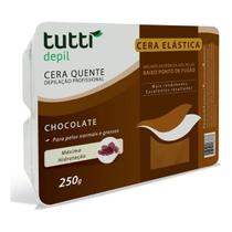 Cera Elástica Chocolate 250g Mais Aderência Ao Pelo Premium - TUTTI