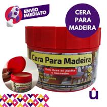 Cera Em Pasta Para Madeira Com 01 Ou 02 Un Abelha Carnaúba Lustrar Móveis Brilho Proteção