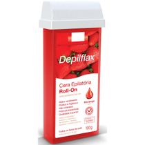 Cera Epilatória Roll-On Morango 100g Depilflax Cera Epilatória Roll-On Morango 100g Depilflax