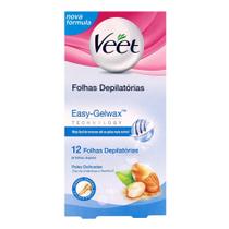 Cera Fria Corp Veet Folhas Dep Pele Delicada 12 Unidades