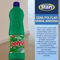 Cera Liquida 750ml Polylar Verde Ardórsia Start Limpeza Piso Polylar Cera Emulsiona Autobrilho Verde