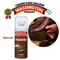 Cera Liquida Wassington Brilho e Proteção Para Calçados Botinas Botas Sapatos Polidor Marrom 60ml Cera Liquida Wassington Brilho e Proteção Para Calçados Botinas Botas Sapatos Polidor Marrom 60ml
