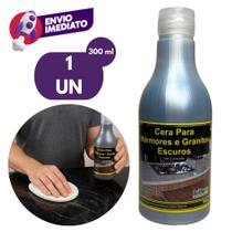 Cera Mármore E Granito Preto E Escuro Com Carnaúba 300ml Proteção Brilho Pia Cozinha Mesa Bancada