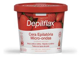Cera Microondas Depilflax Morango Buço Virilha Axila 100g Cera Microondas Depilflax Morango Buço Virilha Axila 100g