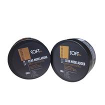 Cera Modeladora Alta Definição Softfix 130g Sem Álcool anti frizz Combo com 2 unidades