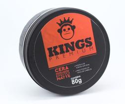 Cera Modeladora Kings Premium Matte Pote com 80g