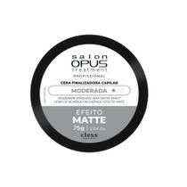 Cera Modeladora Salon Opus Fixação Moderada Matte 75g Cera Capilar Efeito Fosco para Modelar e Definir