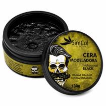 Cera Modeladora Simcol 130g Profissional Black Capilar