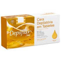 Cera quente depilação depilflax natural 1kg tabletes