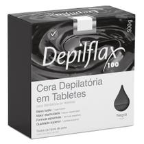 Cera quente depilação depilflax negra 500g tabletes