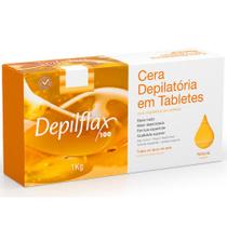 Cera Quente Depilatória em Tabletes Depilflax Natural - 1Kg