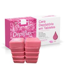 Cera Quente Depilflax Depilatória Rosa Em Tabletes 10 Tabletes 500g Cera Quente Depilflax Depilatória Rosa Em Tabletes 10 Tabletes 500g