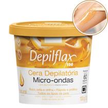 Cera Quente Pronta Depilatória Depilação Microondas Mel e Rosa Mosqueta Depilflax 100g Depiladora