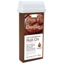 Cera Refil Roll On Chocolate 100g Depilação Depilflax