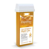 Cera Refil Roll On Depilflax Mel Natural 100g - Depilação Eficaz