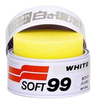 Cera Soft 99 automotiva White Cleaner Para Carros Brancos e Claros 350g limpeza tira riscos