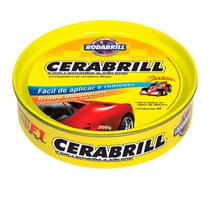 Cera Tradicional Cerabrill com carnauba e Silicone Rodabrill 200g
