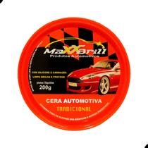 Cera tradicional com silicone e carnaúba 200g - maxxbrill