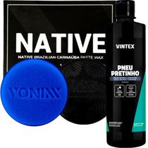 Cera Vonixx Native Carnaúba Preta Cristalizadora + Pretinho