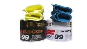 Cera White + Cera Dark Black Soft 99 350g + 2 Microfibras