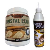 Cera Wood Wood Cristal Madeira 900ml + Cola Wood 497 G - Itapuan