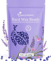 Ceras em pérolas Mallowwax Lavanda cera dura sem tiras para depilação Ceras em pérolas Mallowwax Lavanda cera dura sem tiras para depilação