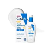 CeraVe Loção Facial Hidratante AM FPS 50 com 3 Ceramidas Essenciais, Ácido Hialurônico e Niacinamida, Hidratação 24h e P