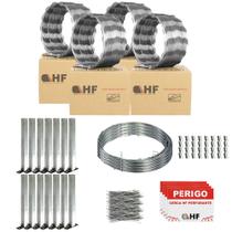 Cerca concertina simples galvanizada 30cm 40 metros com kit