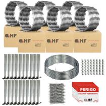 Cerca concertina simples galvanizada 30cm 60 metros com kit Cerca concertina simples galvanizada 30cm 60 metros com kit