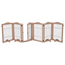 Cerca de madeira de 360 Dog Gate Arf Pets independente de 6 painéis Cerca de madeira de 360 Dog Gate Arf Pets independente de 6 painéis