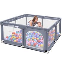 Cerca de segurança Baby Playpen Suposeu Baby Playard cinza