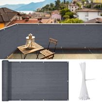 Cerca de tela de privacidade iCover 1x6m resistente a UV cinza escuro