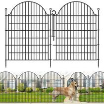 Cerca Decorativa de Jardim com 5 Painéis e Portão para Quintal, 102 cm (A) x 3,6 m (L), Cerca Antianimal Sem Escavação, Painéis de Cerca de Metal Antiferrugem com Estacas Temporárias para Solo Cerca Decorativa de Jardim com 5 Painéis e Portão para Quintal, 102 cm (A) x 3,6 m (L), Cerca Antianimal Sem Escavação, Painéis de Cerca de Metal Antiferrugem com Estacas Temporárias para Solo