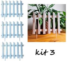 Cerca Decorativa Kit18 Jardim Ripa Plástico Branca Faz 6mt P - JR