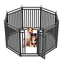 Cerca para Cães Petorldog 40" de Altura 8 Painéis Metal Preto